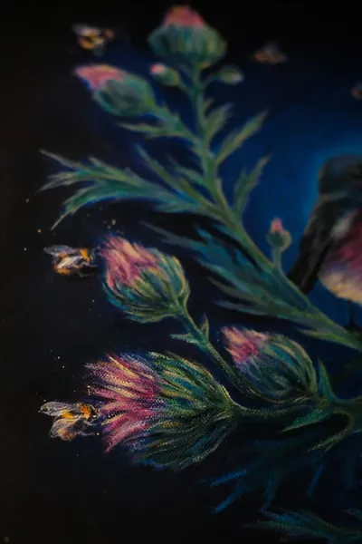 “Words” painting by Olesia Shelkovenko