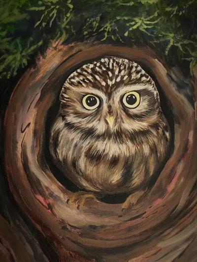 “A Quiet Place” painting by Olesia Shelkovenko