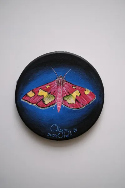 Pintura «Mariposa Rosa» de Olesia Shelkovenko