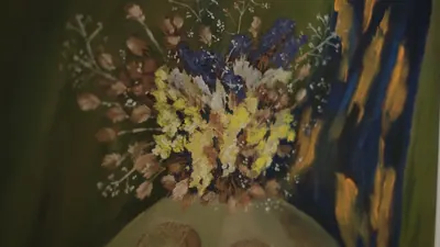 “Wildflowers” still life by Olesia Shelkovenko — detail